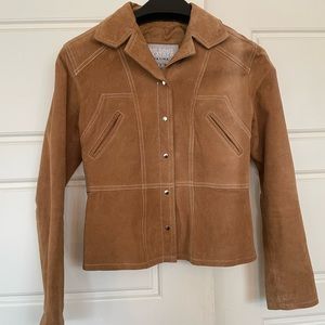 Women’s Brown suede leather jacket size small